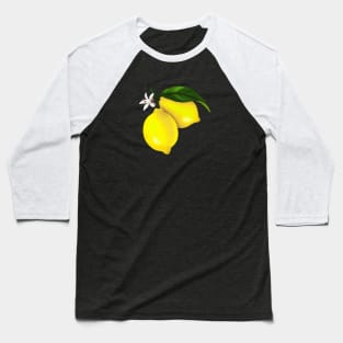 Cute Yellow Lemon Graphic Baseball T-Shirt